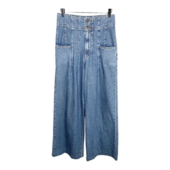 Free People Midnight City High Rise Wide Leg Jeans - Picture 4 of 15